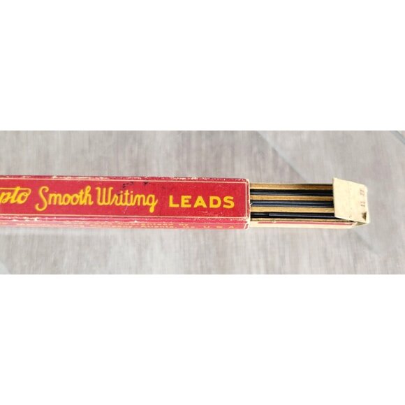 Vintage Scripto Smooth Writing Pencil Lead Box ~ 8 Leads ~ Wood Insert ~ HB 131 - Picture 8 of 11
